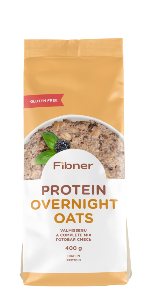 Fibner gluteenivaba proteiiniga üleööpuder